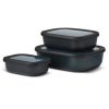 Mepal Multischüssel-Set Rechteckig 3-tlg. Cirqula Nordic Black 10