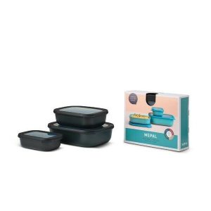 Mepal Multischüssel-Set Rechteckig 3-tlg. Cirqula Nordic Black 7